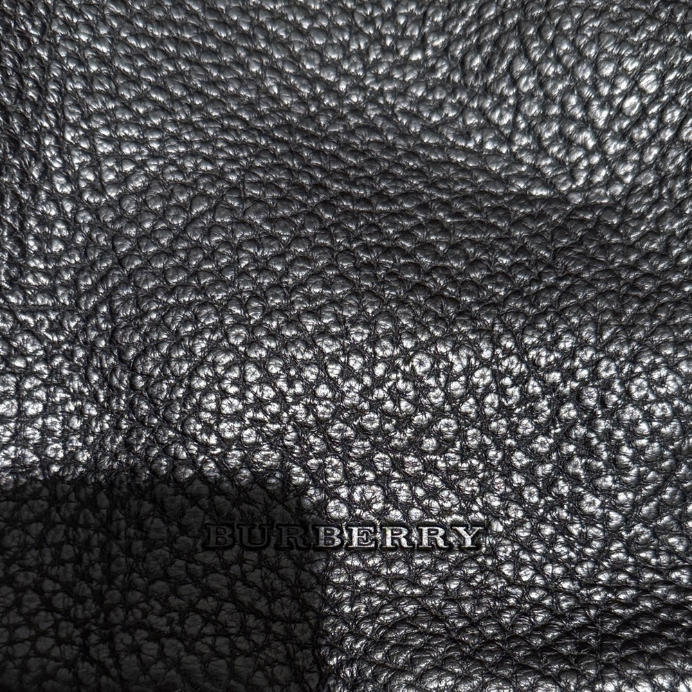 SOLD Burberry Textured Black Leather Shoulder Tote - Picture 15 of 15